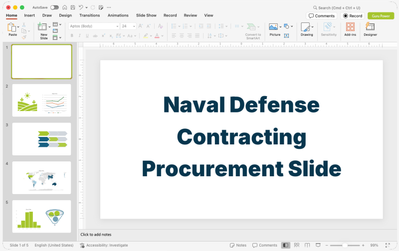 Naval Defense Contracting Procurement Slide-Deck