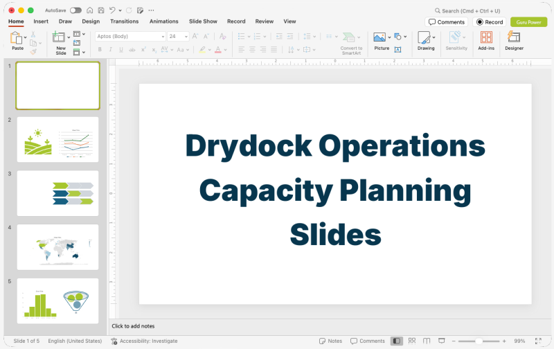 Drydock Operations Capacity Planning Slides
