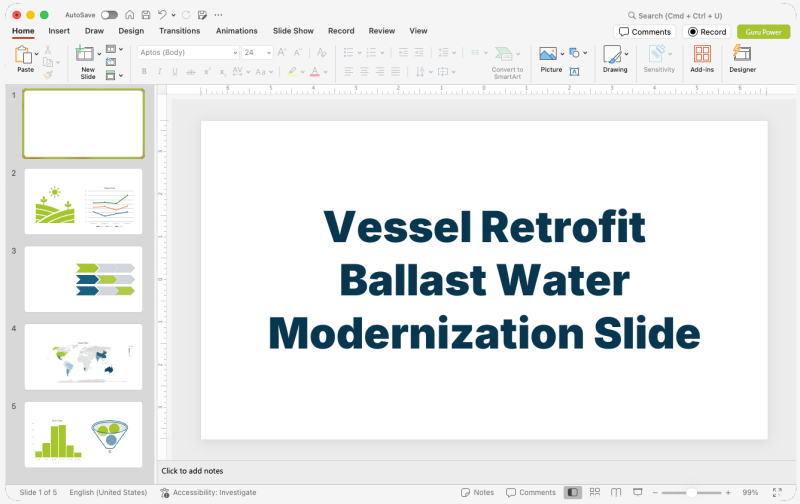 Vessel Retrofit Ballast Water Modernization Slide-Deck