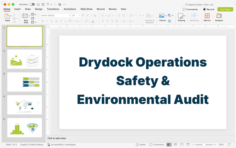 Drydock Operations Safety & Environmental Audit Presentation