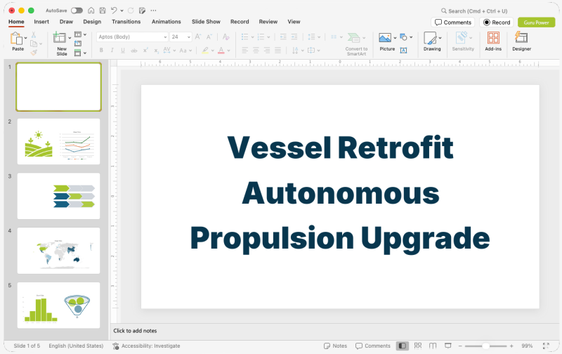 Vessel Retrofit Autonomous Propulsion Upgrade Pitch-Deck