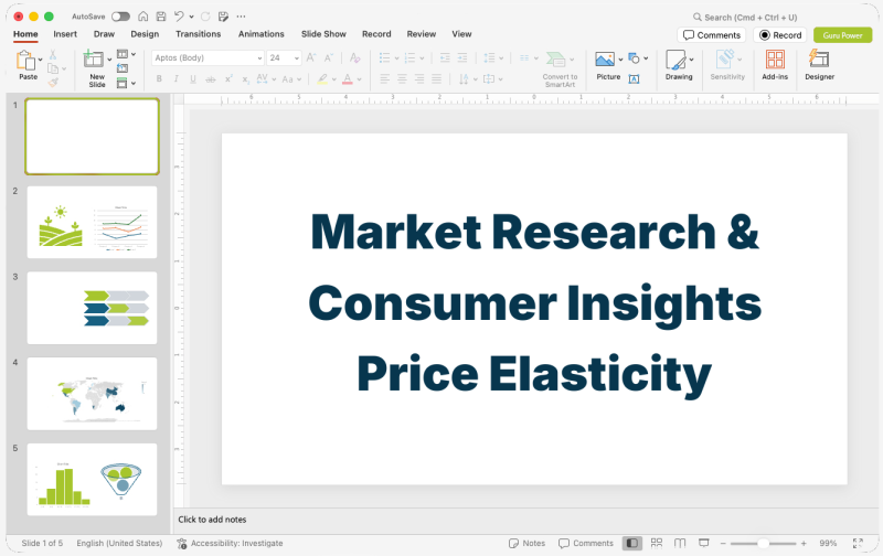 Market Research & Consumer Insights Price Elasticity Pitch-Deck