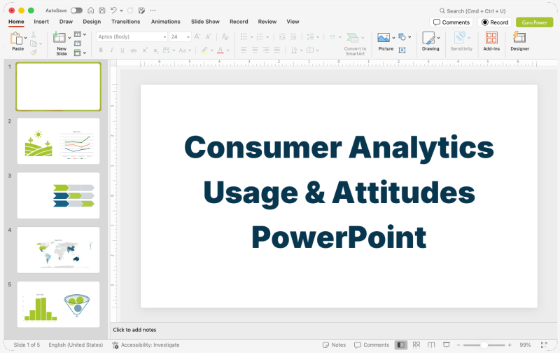 Consumer Analytics Usage & Attitudes PowerPoint