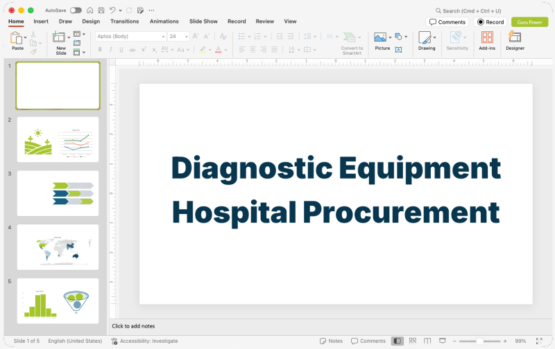 Diagnostic Equipment Hospital Procurement Pitch