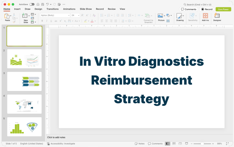 In Vitro Diagnostics Reimbursement Strategy Presentation