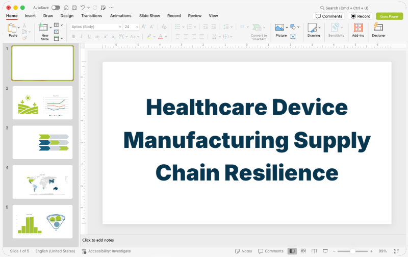Healthcare Device Manufacturing Supply Chain Resilience Presentation
