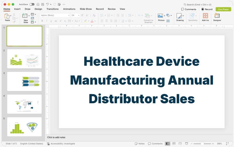 Healthcare Device Manufacturing Annual Distributor Sales Presentation