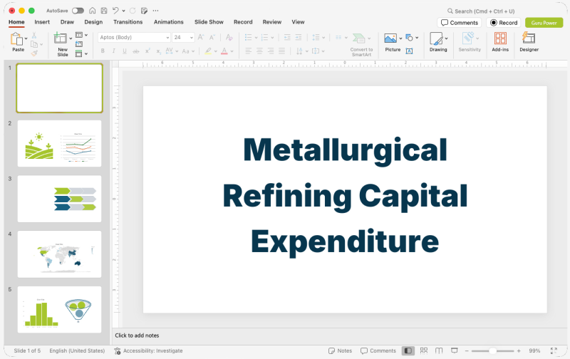 Metallurgical Refining Capital Expenditure Pitch-Deck
