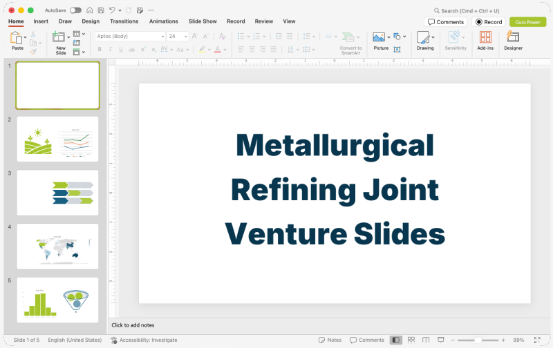 Metallurgical Refining Joint Venture Proposal Slides