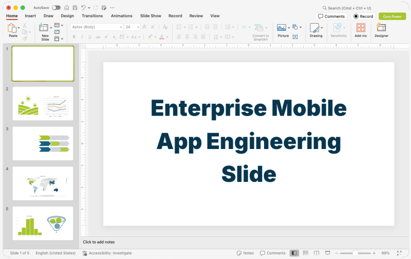 Enterprise Mobile App Engineering Proposal Slide Deck