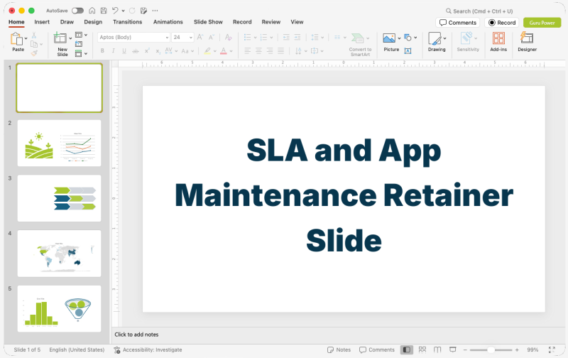 SLA and App Maintenance Retainer Slide Deck