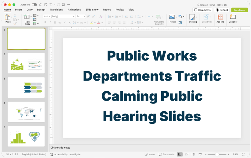 Public Works Departments Traffic Calming Public Hearing Slides