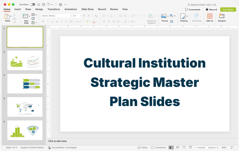 Cultural Institution Strategic Master Plan Slides