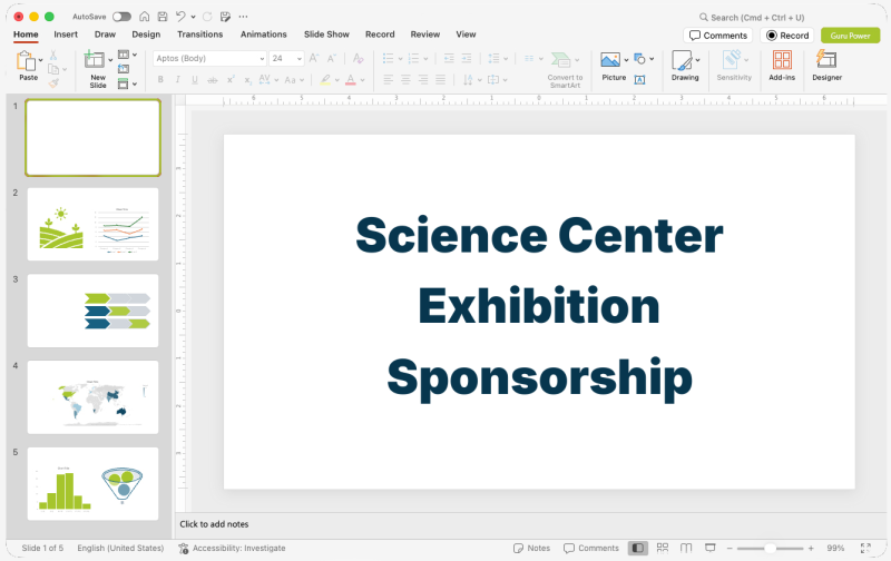 Science Center Exhibition Sponsorship Pitch-Deck