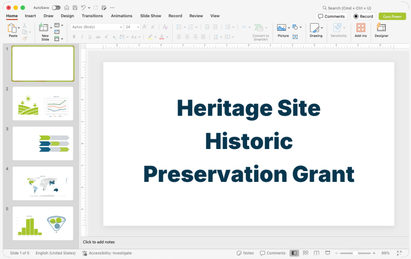 Heritage Site Historic Preservation Grant Presentation