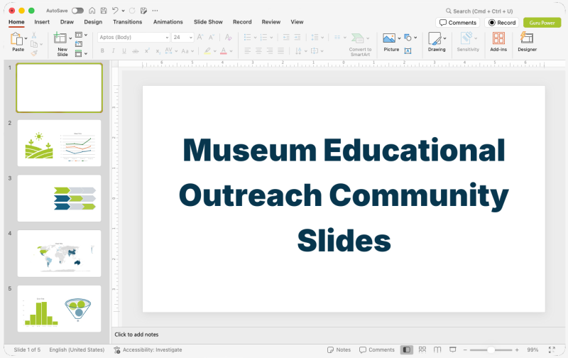 Museum Educational Outreach Community Slides