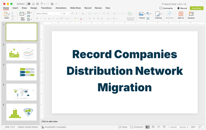Record Companies Distribution Network Migration Deck