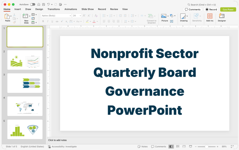 Nonprofit Sector Quarterly Board Governance PowerPoint Presentation