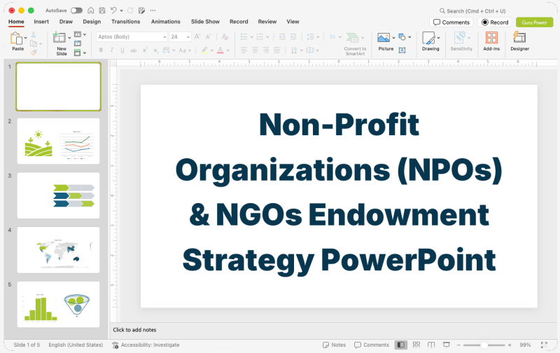 Non-Profit Organizations (NPOs) & NGOs Endowment Strategy PowerPoint