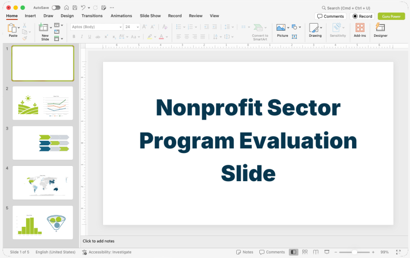 Nonprofit Sector Program Evaluation Slide-Deck