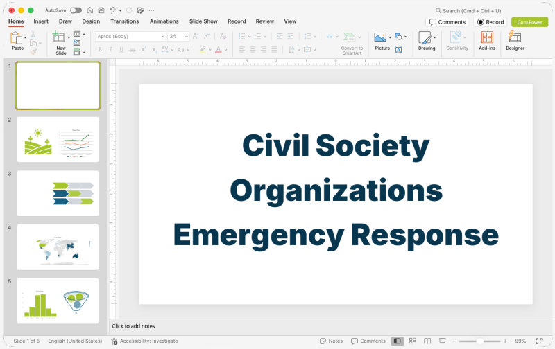 Civil Society Organizations Emergency Response Pitch-Deck