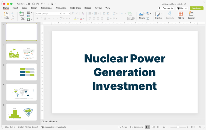 Nuclear Power Generation Investment Pitch-Deck