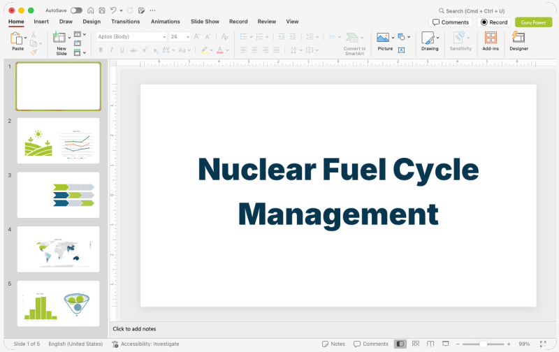 Nuclear Fuel Cycle Management Presentation