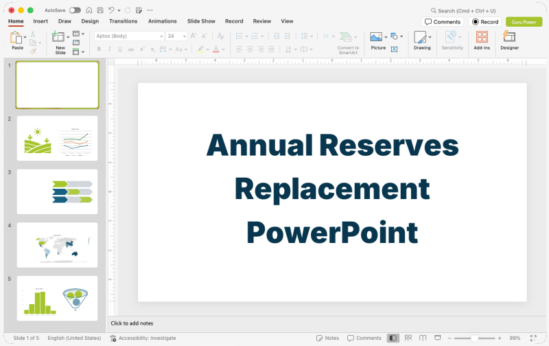 Annual Reserves Replacement PowerPoint