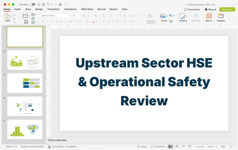 Upstream Sector HSE & Operational Safety Review