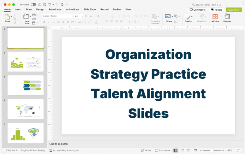 Organization Strategy Practice Talent Alignment Slides