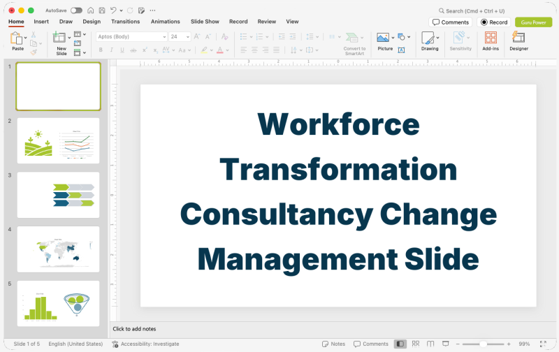 Workforce Transformation Consultancy Change Management Slide-Deck