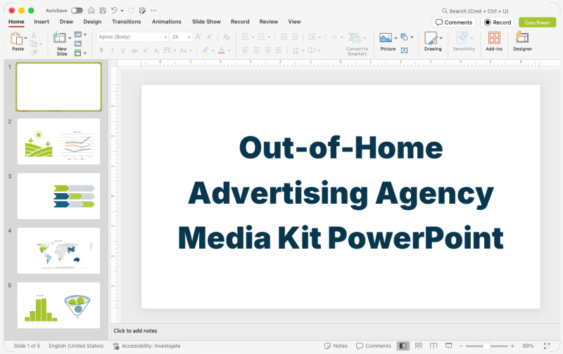 Out-of-Home Advertising Agency Media Kit PowerPoint