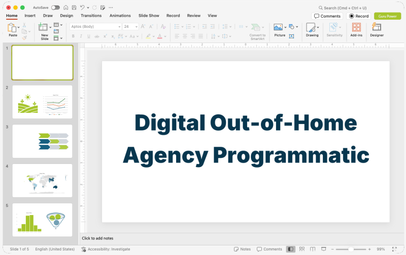 Digital Out-of-Home Agency Programmatic Pitch Deck