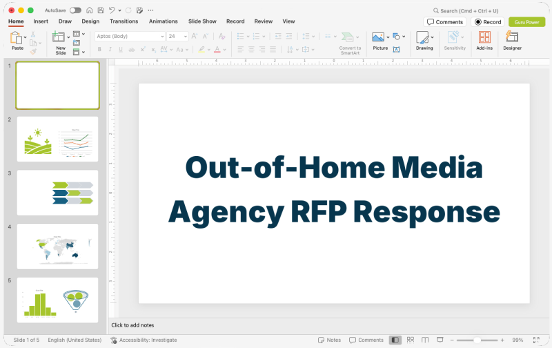 Out-of-Home Media Agency RFP Response Presentation