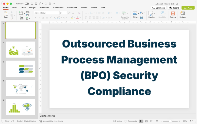 Outsourced Business Process Management (BPO) Security Compliance Presentation