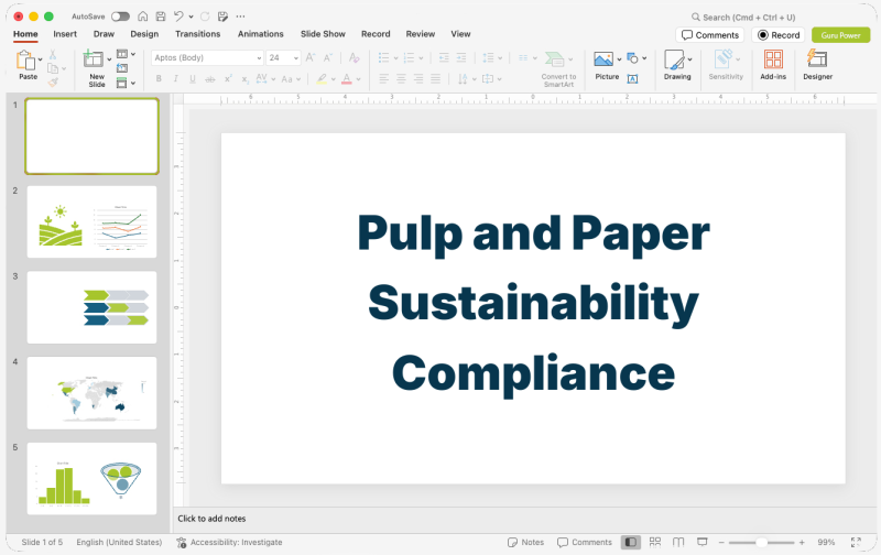 Pulp and Paper Sustainability Compliance Presentation