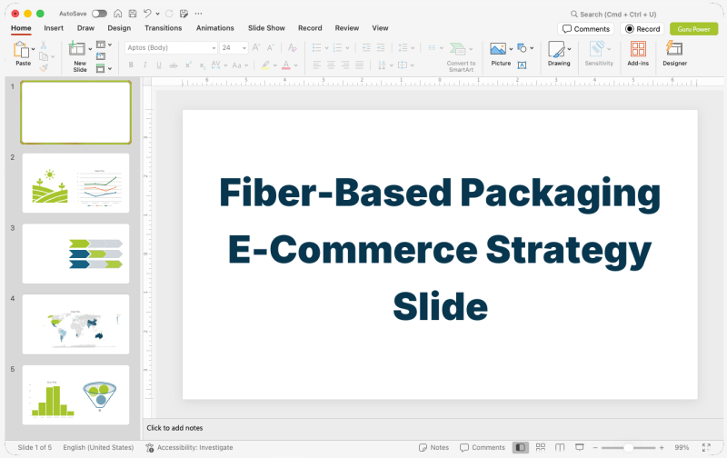 Fiber-Based Packaging E-Commerce Strategy Slide-Deck