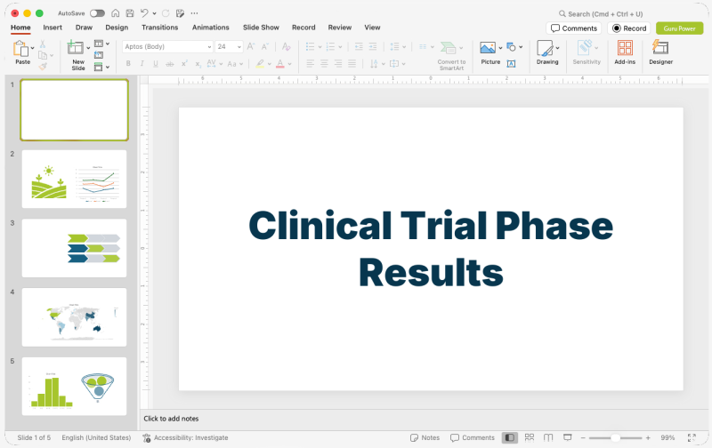 Clinical Trial Phase Results Presentation