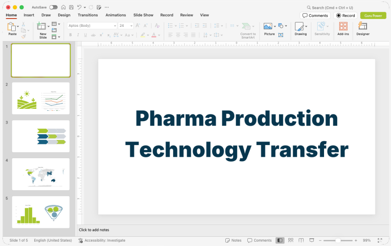 Pharma Production Technology Transfer Deck