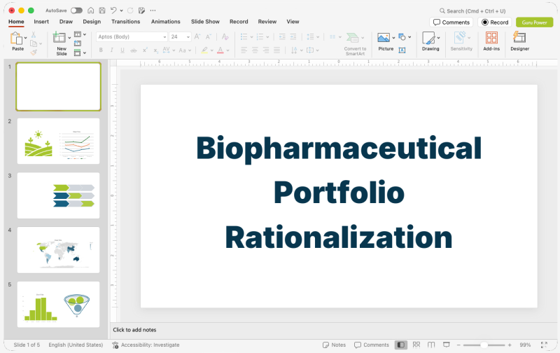Biopharmaceutical Portfolio Rationalization Pitch-Deck