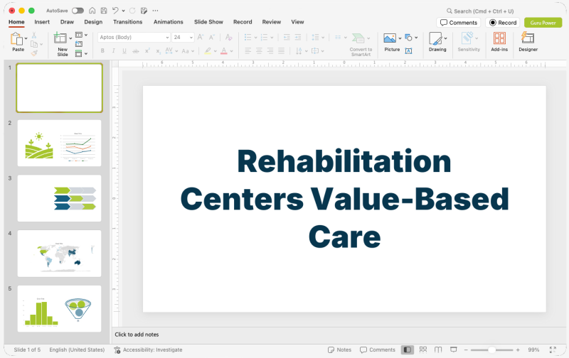 Rehabilitation Centers Value-Based Care Pitch-Deck
