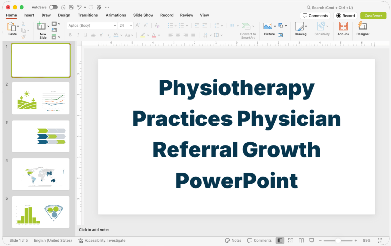 Physiotherapy Practices Physician Referral Growth PowerPoint