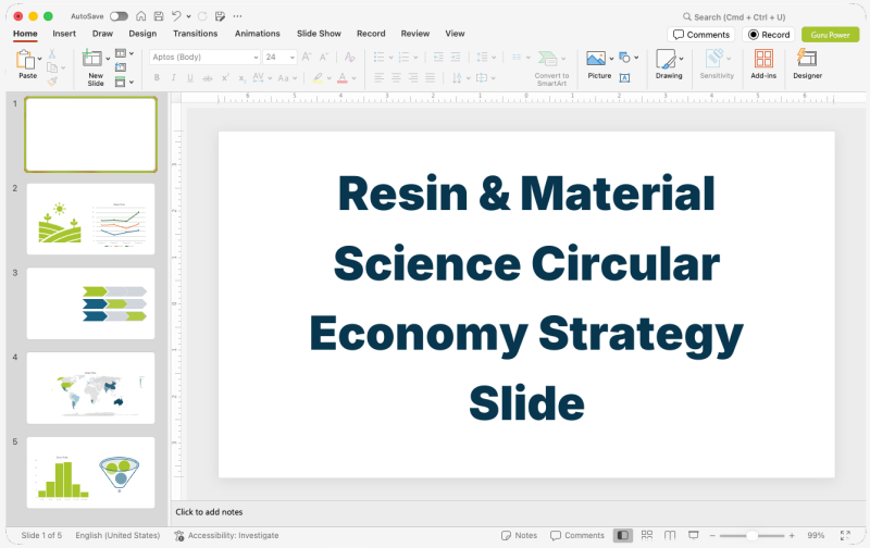 Resin & Material Science Circular Economy Strategy Slide-Deck