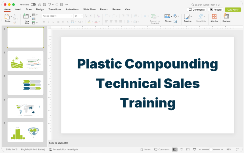 Plastic Compounding Technical Sales Training Presentation