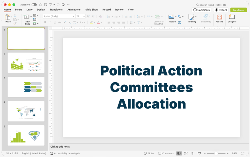 Political Action Committees Allocation Presentation