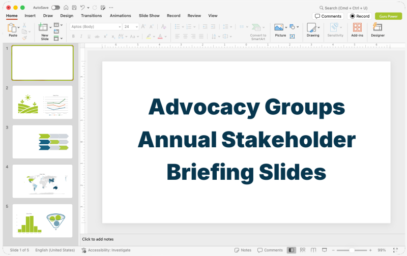 Advocacy Groups Annual Stakeholder Briefing Slides