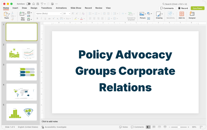 Policy Advocacy Groups Corporate Relations Presentation