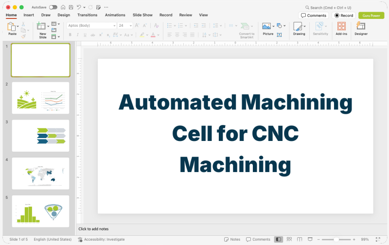 Automated Machining Cell Proposal Presentation for CNC Machining