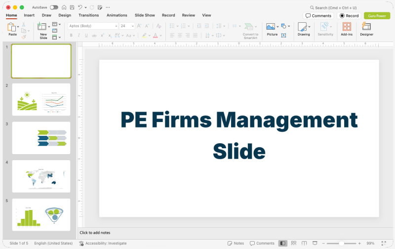 PE Firms Management Presentation Slide-Deck