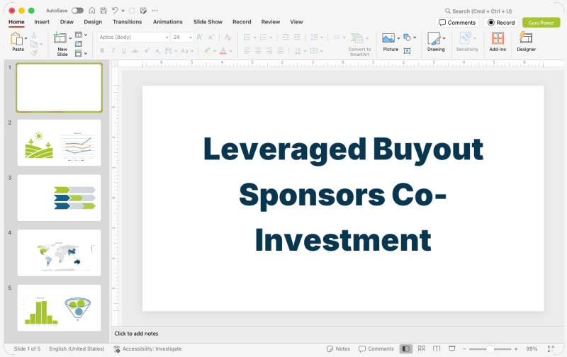 Leveraged Buyout Sponsors Co-Investment Presentation